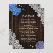 Rustic Purple and Blue Floral Enclosure Card エンクロージャーカード (正面/裏面)