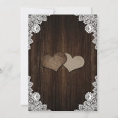 Rustic Purple and Blue Floral Wedding Invitation 招待状 (裏面)