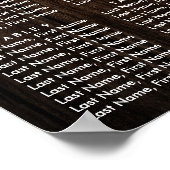 Rustic Purple Blue Floral Wedding Seating Chart 12 ポスター (角)