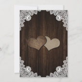 Rustic Purple Blue Hydrangea Rustic Wood Wedding セーブザデート (裏面)