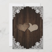 Rustic Purple Blue Hydrangea Rustic Wood Wedding セーブザデート (裏面)