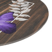 Rustic Purple Butterfly Personalized Cutting Board カッティングボード (角)