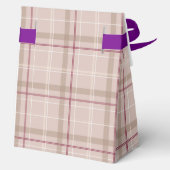 Rustic purple checkered favor boxes  フェイバーボックス (裏面)