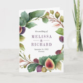 Rustic Purple Fig All in One QR Code Wedding 招待状 (正面)