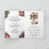 Rustic Purple Fig All in One QR Code Wedding 招待状 (内部)