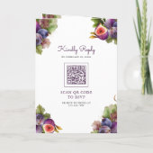 Rustic Purple Fig All in One QR Code Wedding 招待状 (裏面)