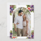 Rustic Purple Fig Mason Jar Photo Wedding セーブザデート (裏面)