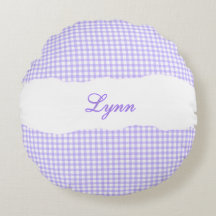 Rustic Purple Gingham Personalized Name