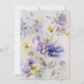 Rustic Purple & Yellow First Holy Communion 招待状 (裏面)