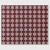 Rustic Red and Black Plaid Snowflake Christmas ラッピングペーパー (フラット)