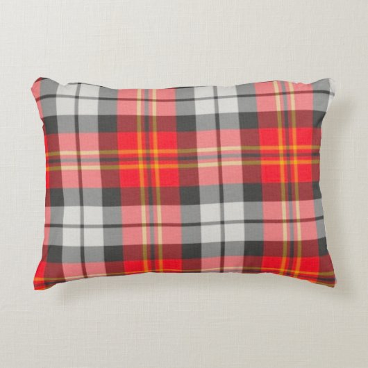Rustic Red and Green Tartan Plaid Throw Pillow - C アクセントクッション (正面)