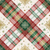 Rustic red and green watercolor greenery gift wrap ラッピングペーパー