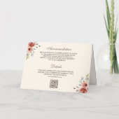 Rustic Red Barn Country Farm QR Code Wedding 招待状 (裏面)