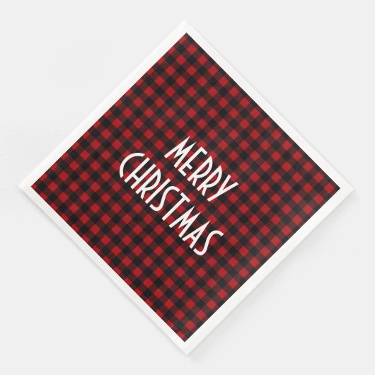Rustic Red & Black Buffalo Plaid Merry Christmas (コーナー)