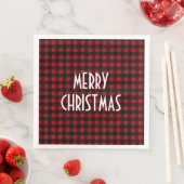 Rustic Red & Black Buffalo Plaid Merry Christmas (インサイチュ)