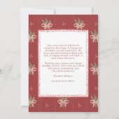 Rustic Red Botanical Christmas Card シーズンカード (裏面)