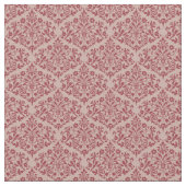 Rustic Red Damask ファブリック (クローズアップ)