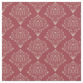 Rustic Red Damask ファブリック (クローズアップ)