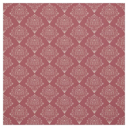 Rustic Red Damask ファブリック (見本)