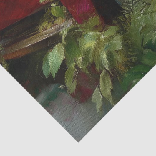 Rustic Red Floral Truck Decoupage 薄葉紙 (詳細)