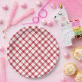 Rustic Red Gingham ペーパープレート (パーティー)