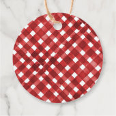 Rustic Red Gingham Noël フェイバータグ (裏面)
