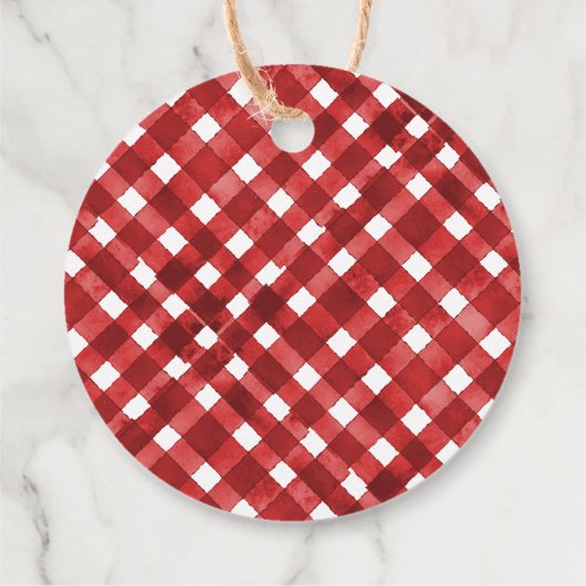 Rustic Red Gingham Noël フェイバータグ (裏面)