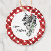 Rustic Red Gingham Noël フェイバータグ (正面)