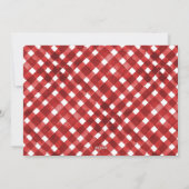 Rustic Red Gingham Noël Christmas Card シーズンカード (裏面)
