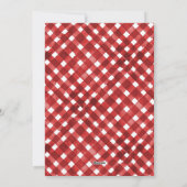 Rustic Red Gingham Noël Christmas Invitation 招待状 (裏面)