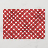 Rustic Red Gingham Noël Christmas Invitation 招待状 (裏面)