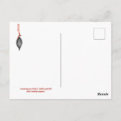 Rustic Red Gingham Noël Simple ポストカード (裏面)