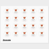 Rustic Red Heart Cookie Product Name ラウンドシール (シート)