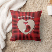 Rustic Red Plaid Fox Custom Baby Pillow クッション (ブランケット)