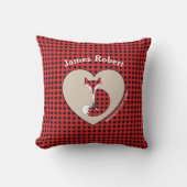 Rustic Red Plaid Fox Custom Baby Pillow クッション (正面)
