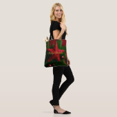 Rustic Red Star Christmas Cozy Tote Bag トートバッグ (モデル)