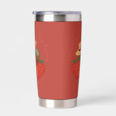 Rustic Red Strawberry Patch Family Recipe Tumbler 保温保冷タンブラー (右面)
