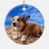 Rustic Red Wood Forever In Our Hearts Paw Pet セラミックオーナメント (裏面)