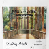 Rustic Redwood Forest Wedding 三つ折り招待状 (内部最初)