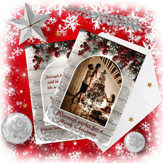 Rustic Reflections クリスマスフォト シーズンカード