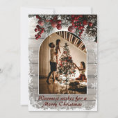 Rustic Reflections Christmas Photo シーズンカード (正面)