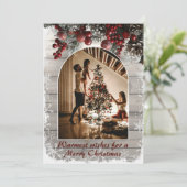 Rustic Reflections Christmas Photo シーズンカード (スタンド正面)