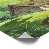 Rustic Refuge Cottage Beneath the Summer Clouds ポスター (角)