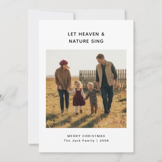 Rustic Religious Let Heaven & Nature Sing Family シーズンカード (正面)