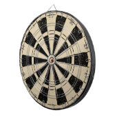 Rustic Retro Vintage Black and Brown ダーツボード (正面右)