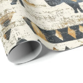 Rustic Rhino Tribal Pattern (1) ラッピングペーパー (ロールコーナー)