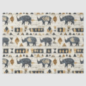 Rustic Rhino Tribal Pattern (1) 薄葉紙 (正面)
