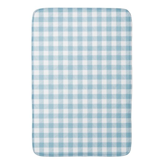 Rustic River Blue Buffalo Check バスマット (正面縦)