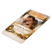 Rustic Romance Photo Save The Date Wedding Magnet マグネット (左側)