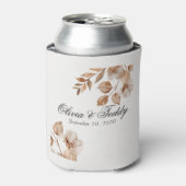 Rustic Romance Wedding Can Coolers 缶クーラー (缶正面)